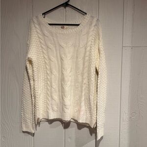 SO Cream Cable Knit Sweater